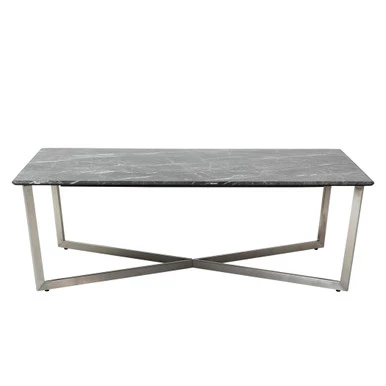 Paige Coffee Table - Black/Stainless Steel - Image 4