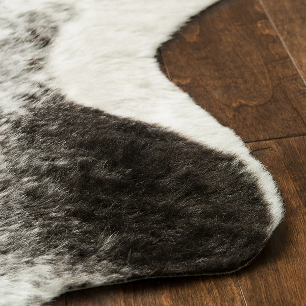 Ayi Faux Cowhide Rug - Charcoal - Image 3