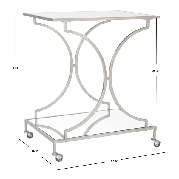 Arden Bar Cart - Silver - Image 4