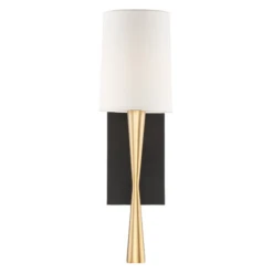 Taylor Wall Sconce - Brass/Black