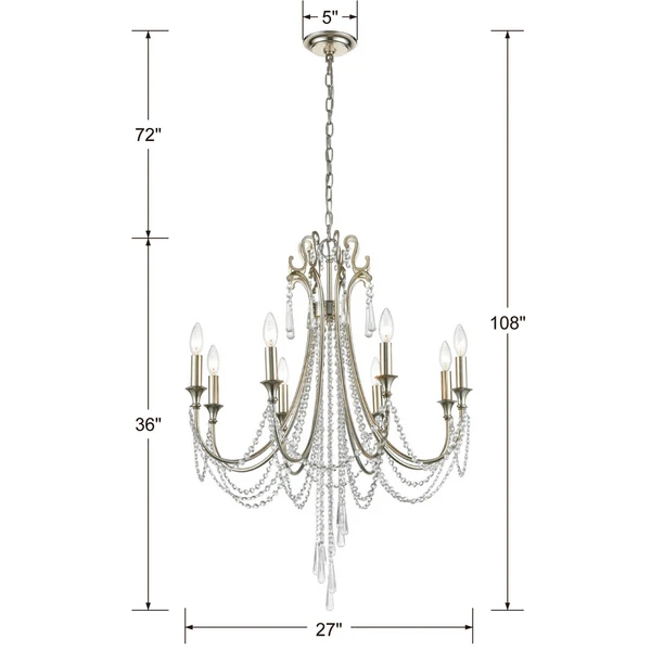 Loren 8 Light Chandelier - Image 5