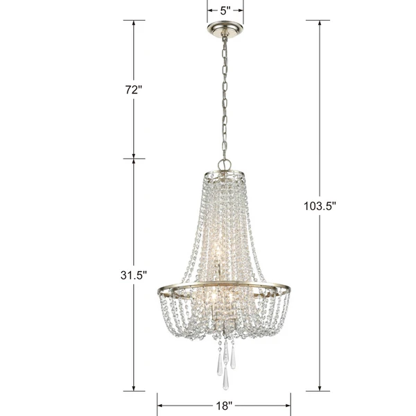 Loren 4 Light Chandelier - Image 5
