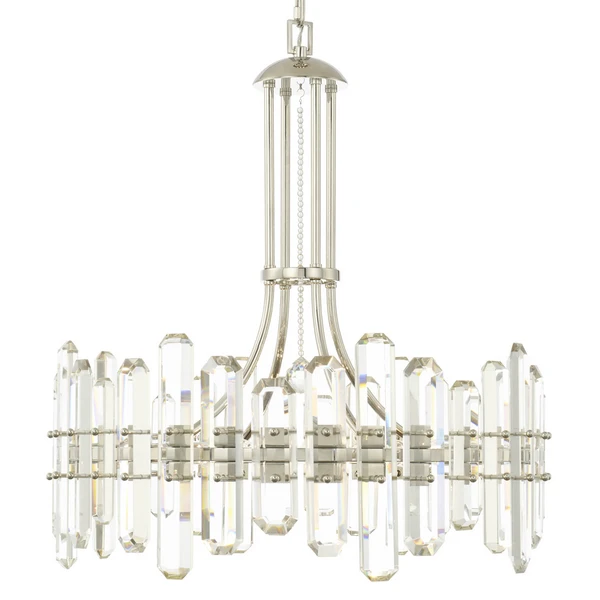 Fallon 8 Light Chandelier - Polished Nickel