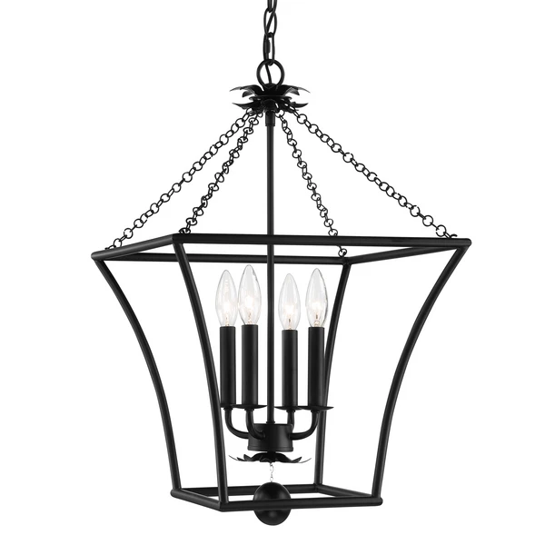 Pagoda Chandelier - Matte Black - Image 4