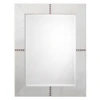 Rectangle Cross Stitch Mirror - White