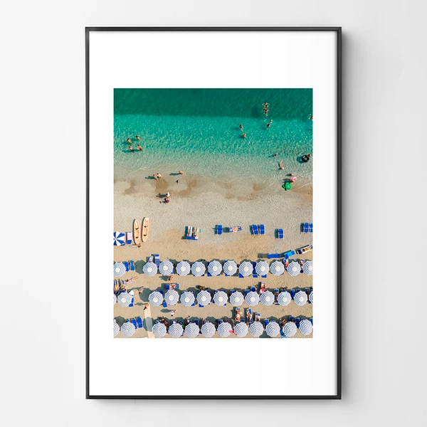 Blue And White Umbrellas